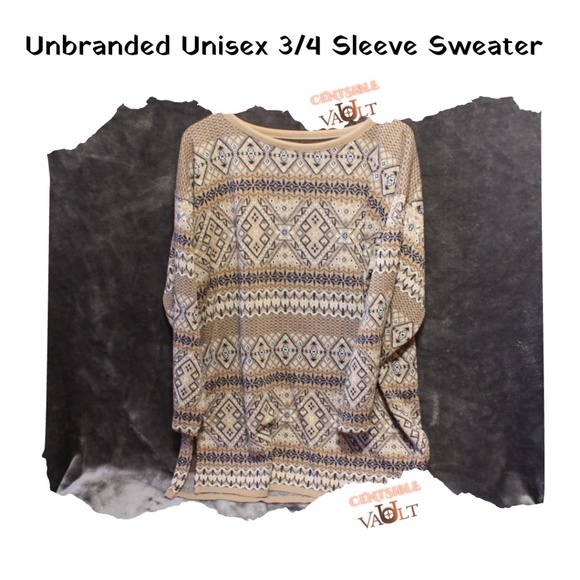 Other - Vintage Unisex 3/4 Sleeve Lightweight Sweater